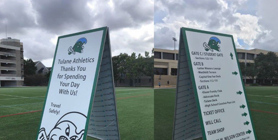 A FRAME SIGN. STREET SIGN. DIRECTIONAL SIGN NEW ORLEANS. tapia nola signs&nbsp; ,
large temporary signs new orleans. Large full color graphics signs
