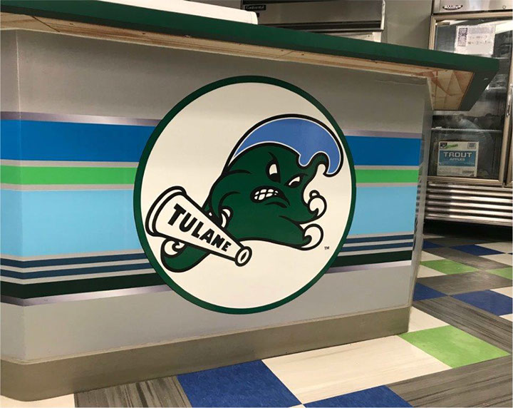 counter wrap graphics new orleans tapia nola, wall wraps, window wraps new
orleans, vehicle wraps, stadium graphics new orleans

