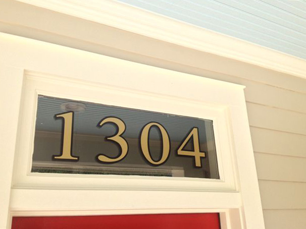 House Numbers - House Transom - New Orleans - Nola - Vinyl Letters - Gold Leaf - Silver Leaf - Awings Sumbrella