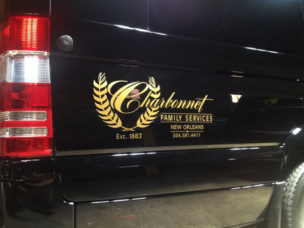 Vinyl Lettering - Vinyl Logos - New Orleans - Nola - Truck Lettering - Truck Graphics - Van Lettering - Van Graphics 